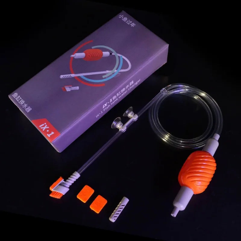 Aquarium Gravel Vacuum Manual Water Changer for Fish Tanks 20–40cm Aquarium Gravel Vacuum Nixie PURPLE