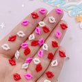 100pcs Resin Lip Flatback Rhinestones – Nail Art & DIY Crafts Nail Art Rhinestones Nixie Random mixed100pcs