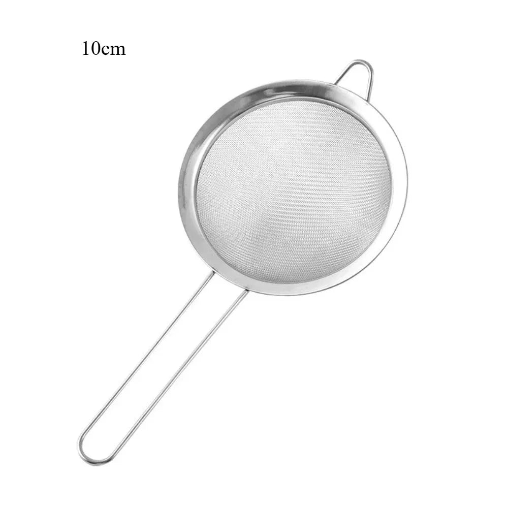 Stainless Steel Fine Mesh Skimmer Sieve with Long Handle Mesh Strainer Sieve Nixie 10cm 1pc