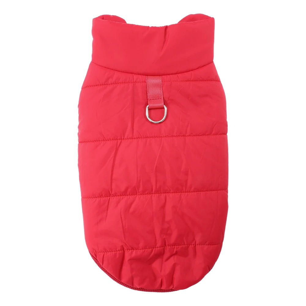 Waterproof Winter Fleece Dog Coat for Small Dogs & Cats Winter Pet Jacket Nixie Red S