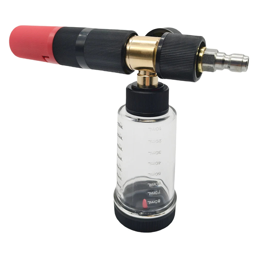 VKTECH 100ML Dual-Kettle Snow Foam Lance Car Wash Sprayer Foam Spray Lance Nixie Black Single-Kettle