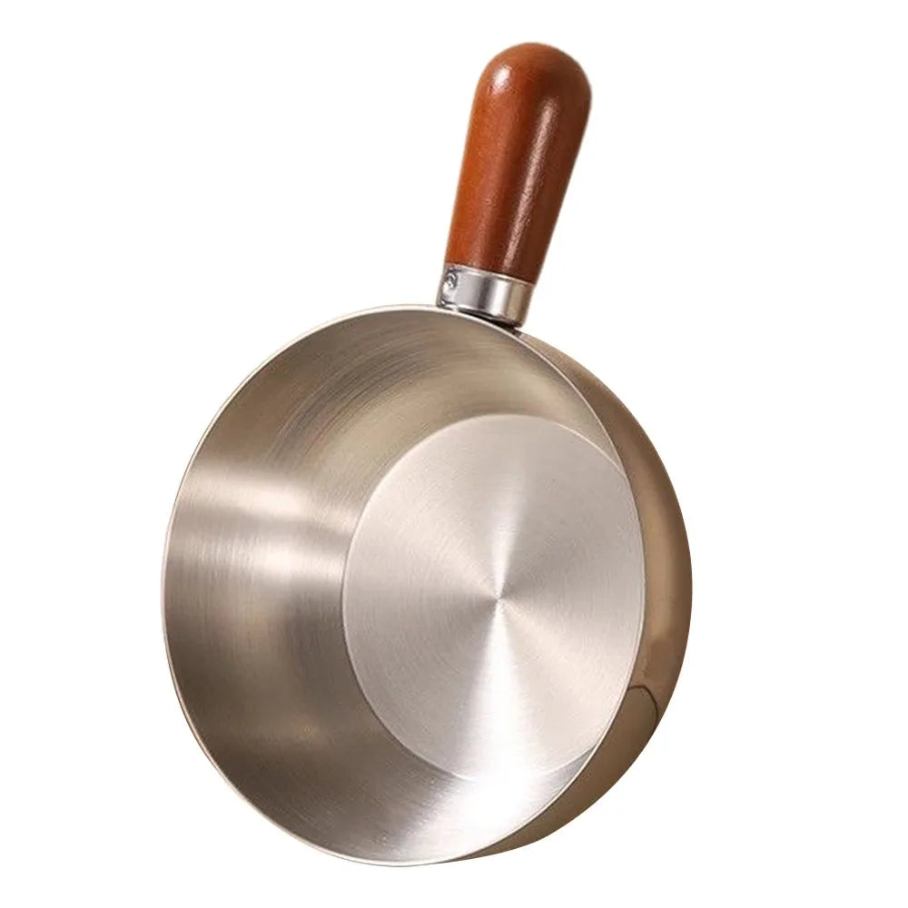 304 Stainless Steel Mixing Bowl with Removable Wooden Handle Stainless Steel Mixing Bowl Nixie dia.17cm