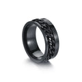 8mm Spinner Chain Ring – Stainless Steel Rotatable Unisex Ring Spinner Ring Nixie YELLOW 10