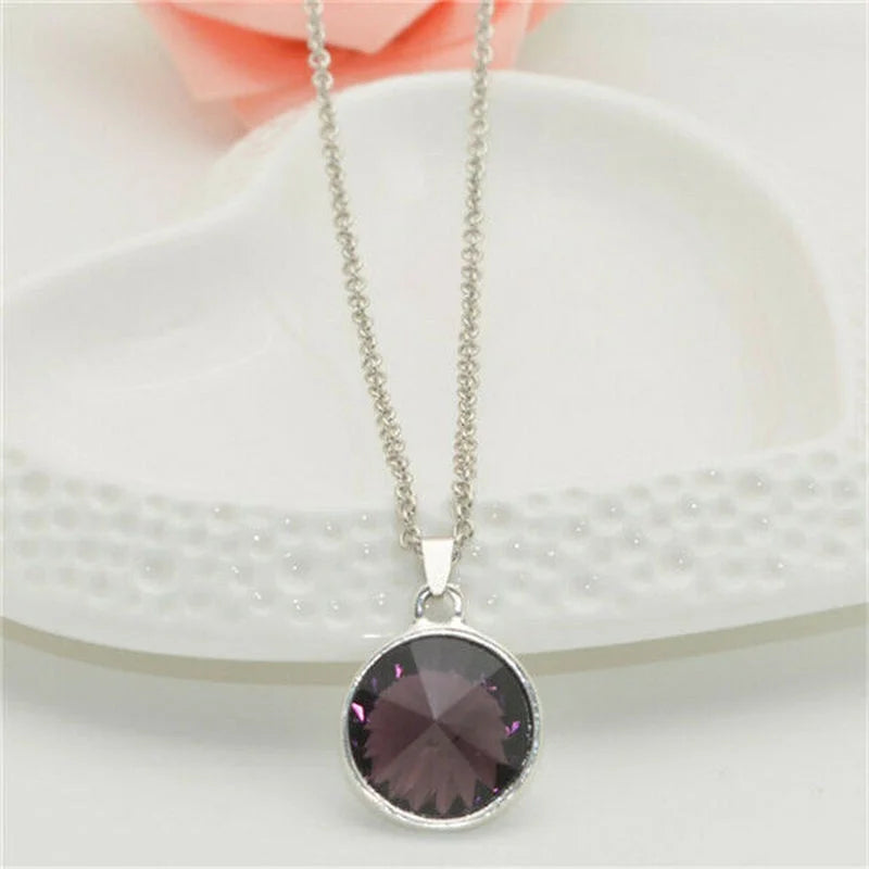 Crystal Turquoise Glass Pendant Necklace – Mood Tracker | Nixie Pendant Necklace Nixie