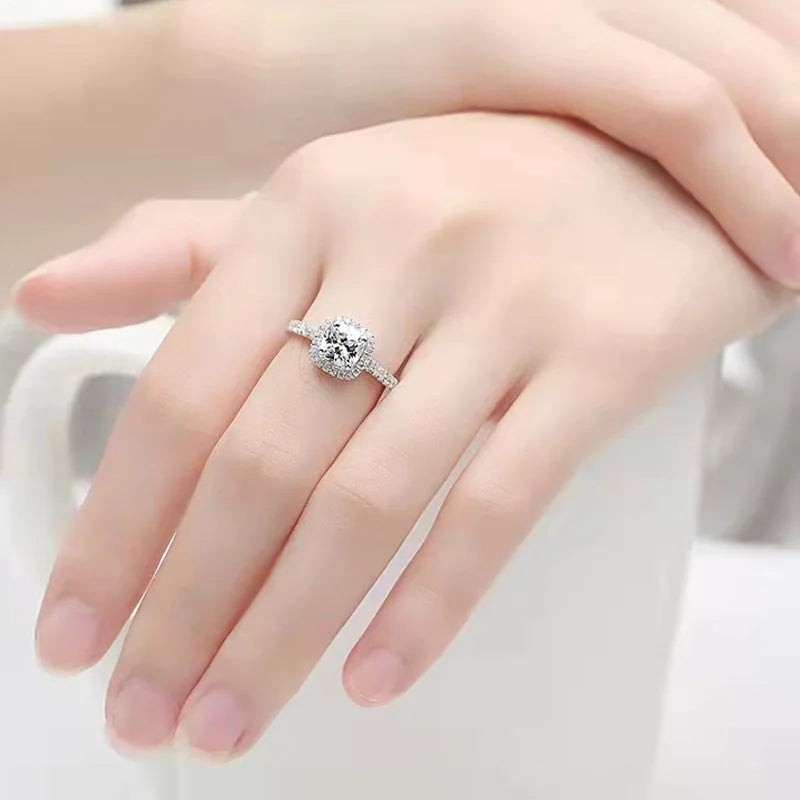 Square CZ Crystal Bridal Jewelry Set – Necklace, Earrings & Ring Bridal Jewelry Set Nixie