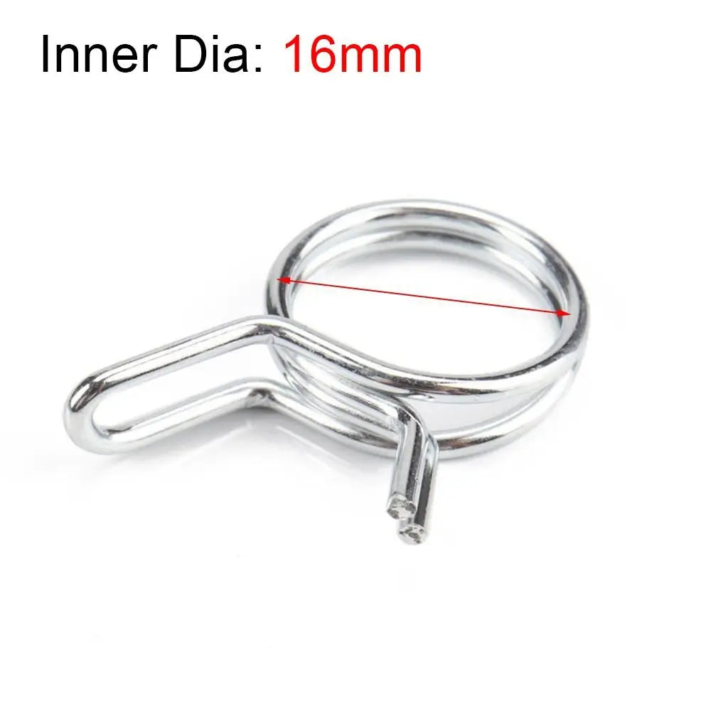 10Pcs Stainless Steel Spring Hose Clamps 5mm–30mm Assortment Kit