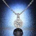 Silver CZ Cubic Zirconia Pendant Necklace | Bridal Wedding Jewelry Pendant Necklace Nixie Silver Plated