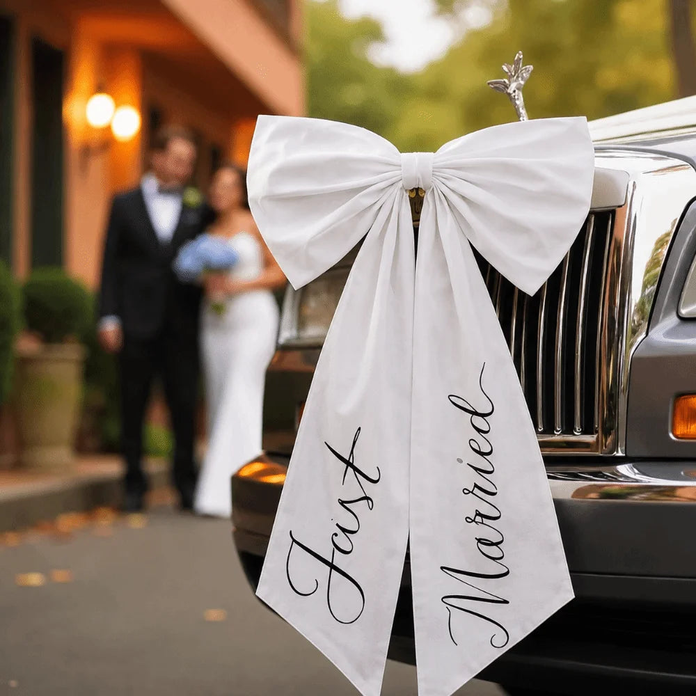 Large Wedding Car Bow – Elegant Ribbon Bridal Car Decoration Wedding Car Decoration Nixie