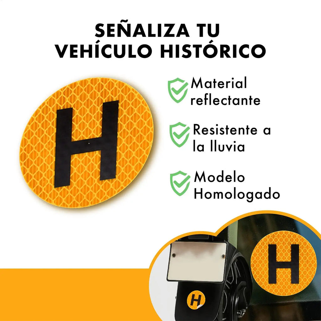 H Historical Vehicle Sign 60mm Reflective Waterproof Sticker Vehicle Decal Sticker Nixie