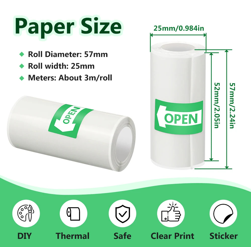 INSTOFC 57mm Bluetooth Mini Thermal Printer & Label Maker