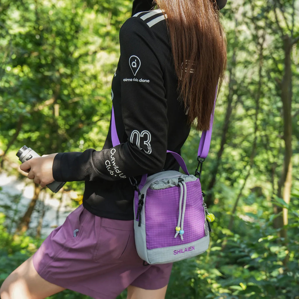 Women's Lightweight Outdoor Backpack – Crossbody & Shoulder Bag Outdoor Backpack Nixie Purple and gray