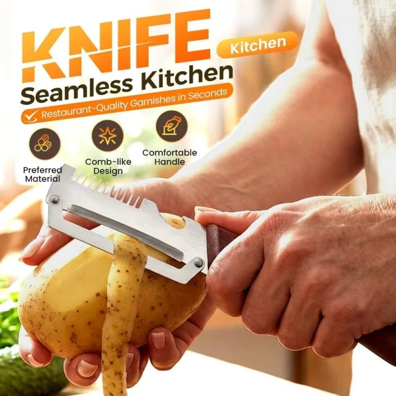 3-in-1 Stainless Steel Vegetable & Fruit Peeler with Handle Vegetable Peeler Nixie