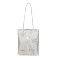 Butterfly Flower Embroidered Canvas Tote Bag – Large Shoulder Embroidered Tote Bag Nixie Off-white