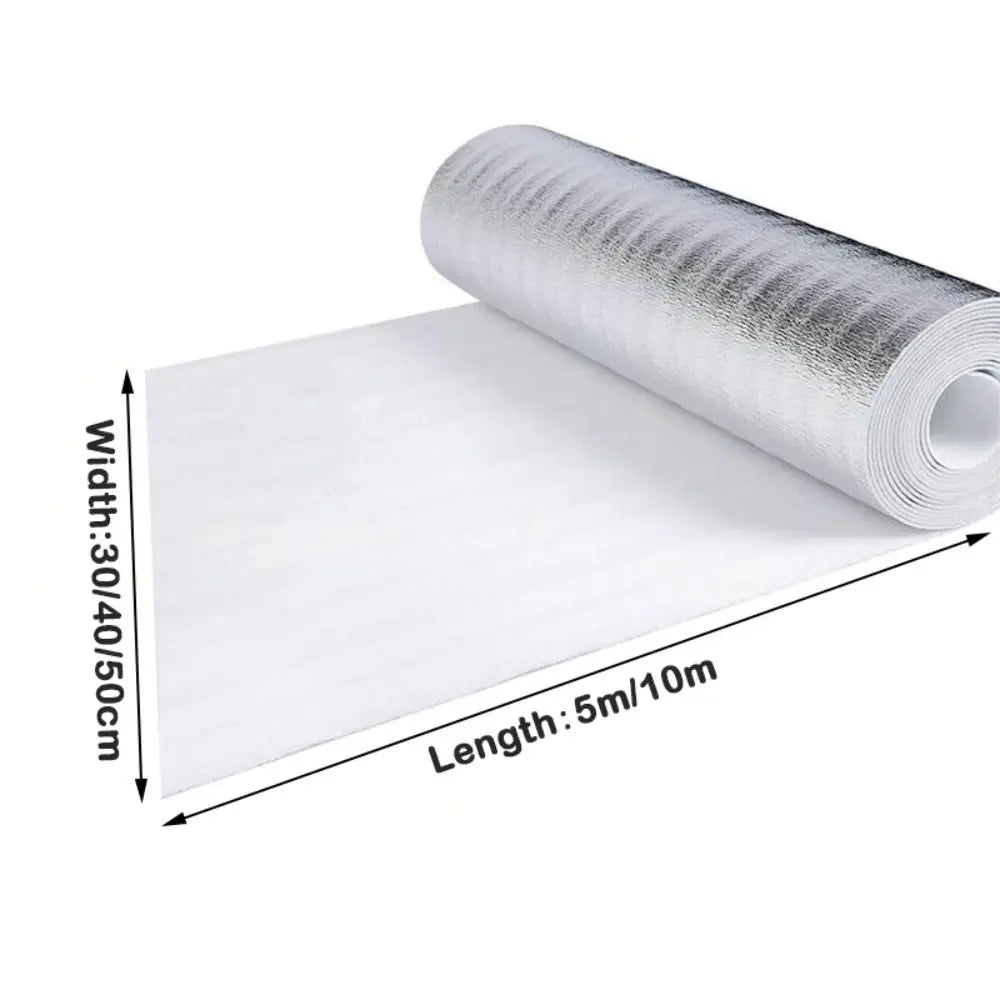 Aluminum Foil Wall Insulation Film – Self-Adhesive 5m/10m Roll Wall Insulation Film Nixie