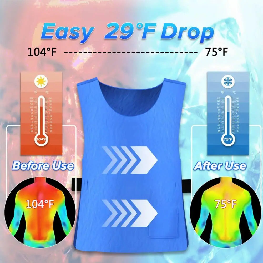 Evaporative Cooling Vest – Water-Activated PVA for Men & Women Evaporative Cooling Vest Nixie