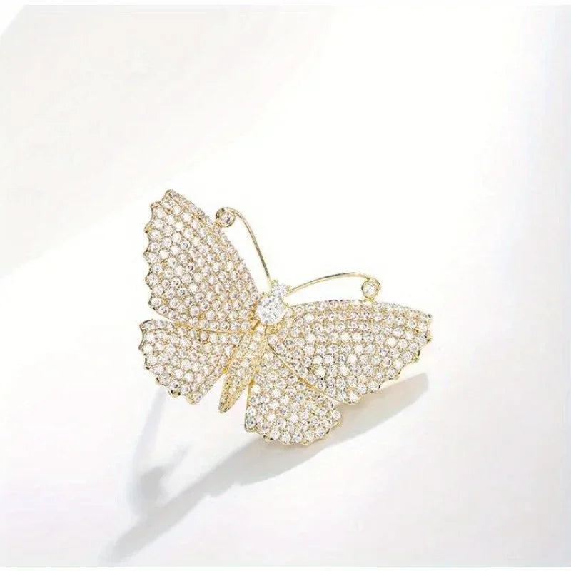 Butterfly Brooch Pin for Women – Light Yellow Gold Fashion Jewelry Fashion Brooch Pin Nixie