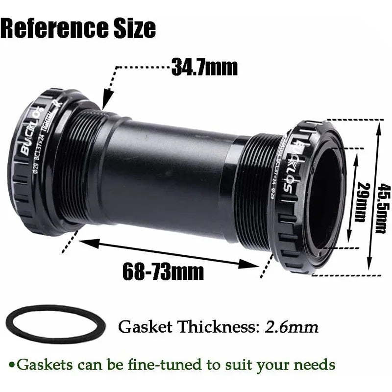 BUCKLOS BSA 68/73mm Road Bike Bottom Bracket – SRAM DUB 29mm Bicycle Bottom Bracket Nixie