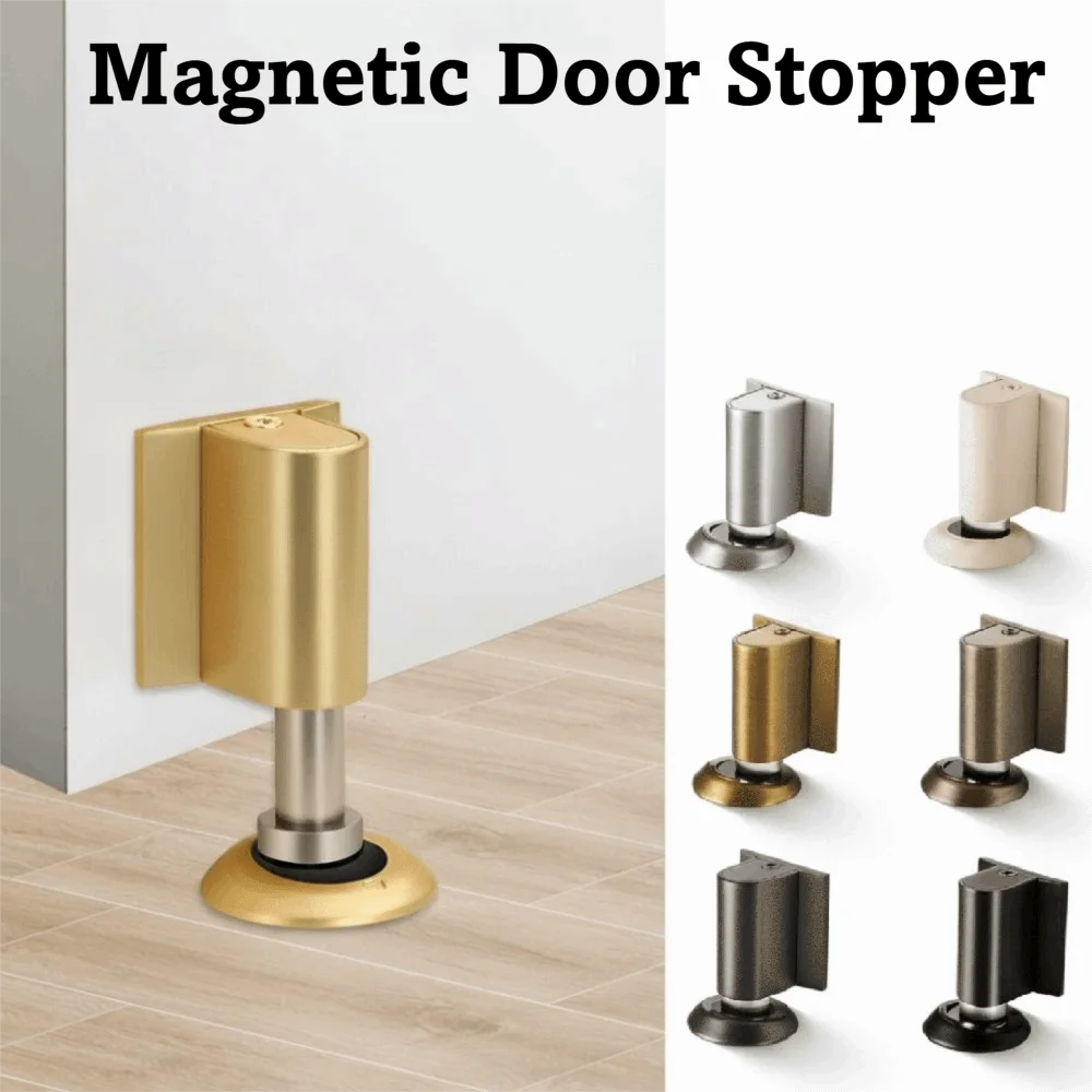 Magnetic Door Stopper – Punch-Free Heavy Duty Floor Mount Magnetic Door Stopper Nixie