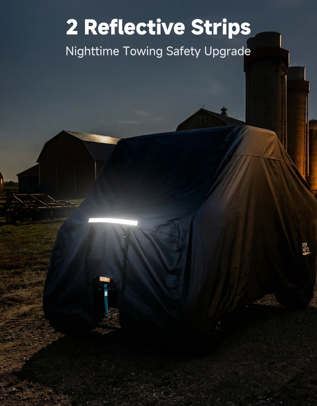 KEMIMOTO 2-Seat UTV Cover 600D Waterproof Trailerable Windproof UTV Trailerable Cover Nixie