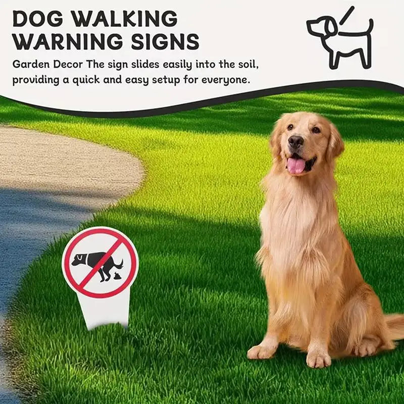 No Dog Poop Yard Sign | Waterproof Garden Stake Warning Sign Yard Warning Sign Nixie