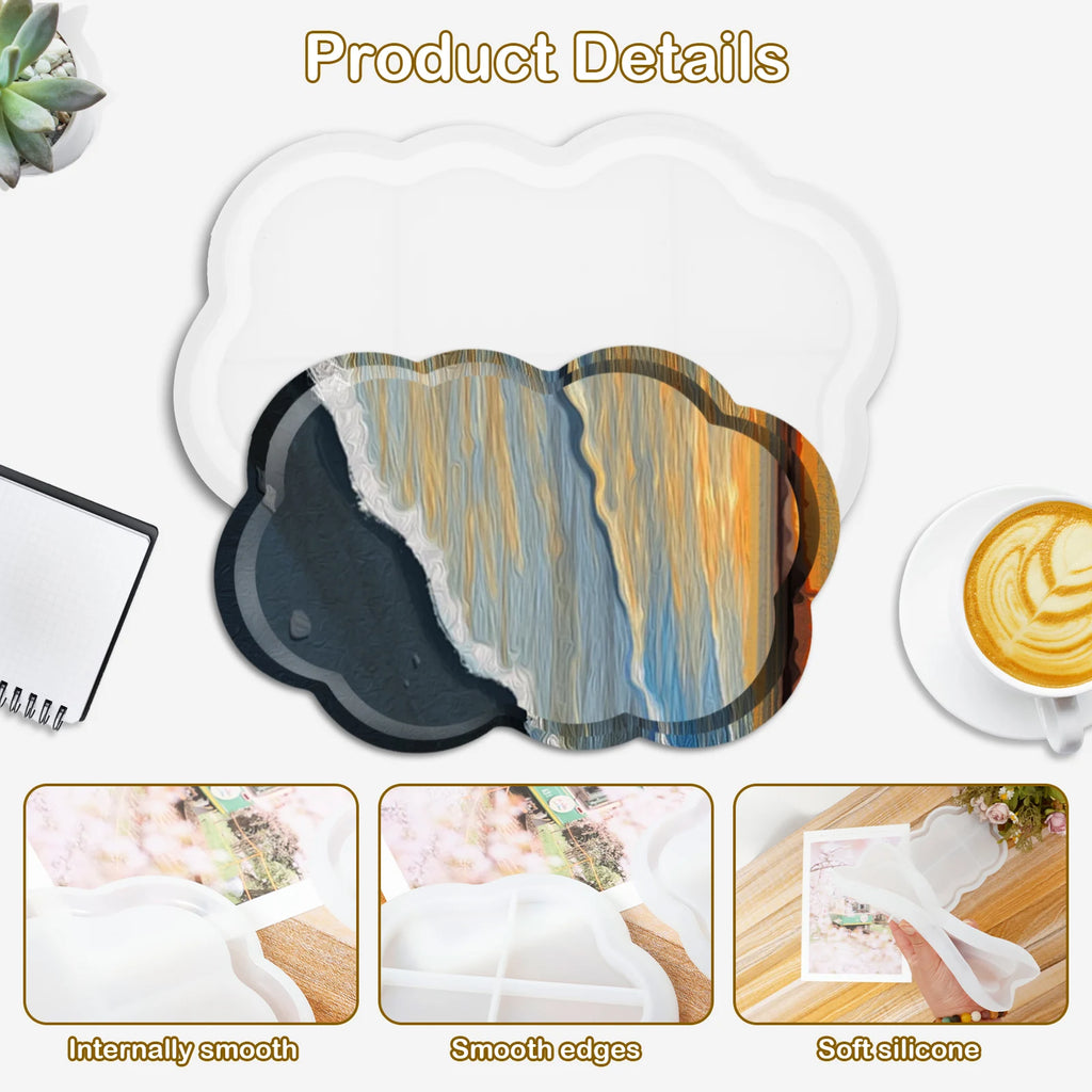2Pcs Cloud Shape Silicone Mold Tray – DIY Resin & Storage Silicone Craft Mold Nixie