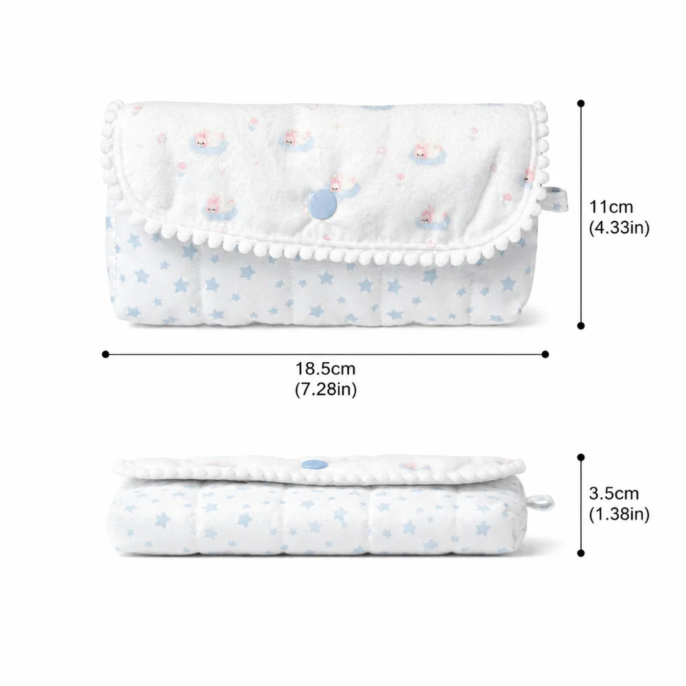 Quilted Bunny Print Pencil Case – Large Flip-Top Pouch Pencil Case Pouch Nixie