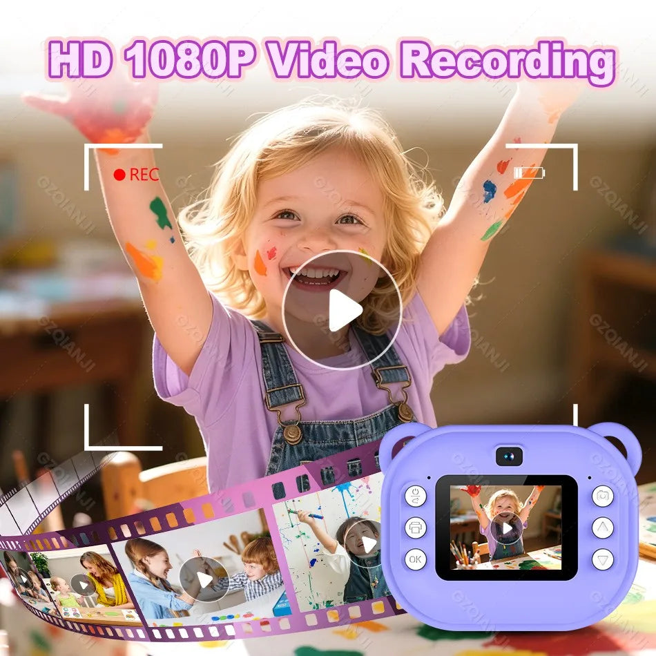 Kids Instant Print Digital Camera – Thermal Print & HD Video Kids Instant Camera Nixie