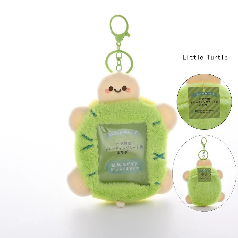 Cartoon Plush Photocard Holder with Keychain – Kpop Sleeve Photocard Holder Nixie 4