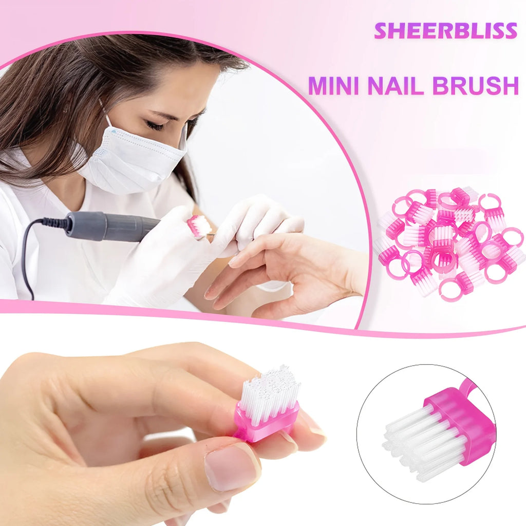10-Piece Mini Nail Brush Set – Dual-Ended Cuticle Brushes Nail Cuticle Brush Set Nixie