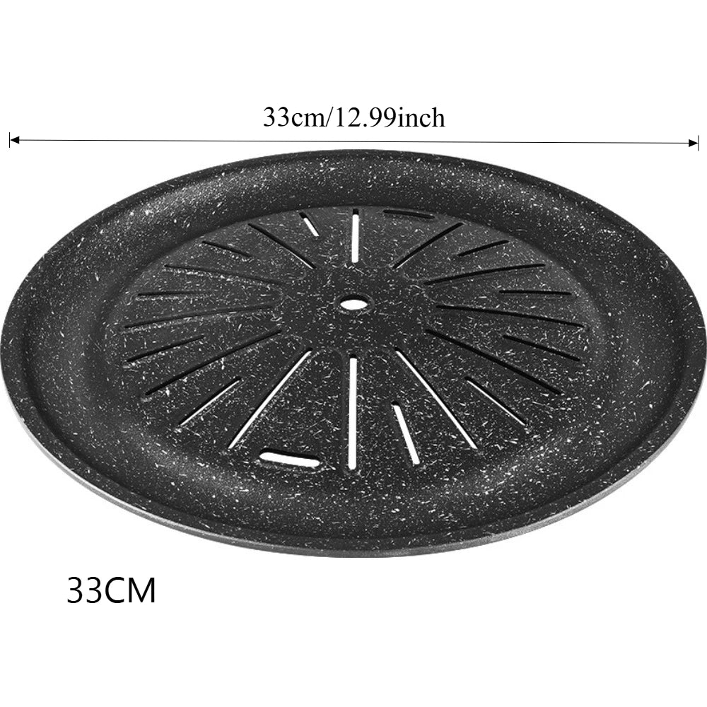 KOSUN Aluminum Round Nonstick BBQ Grill Pan – Camping & Outdoor BBQ Grill Pan Nixie