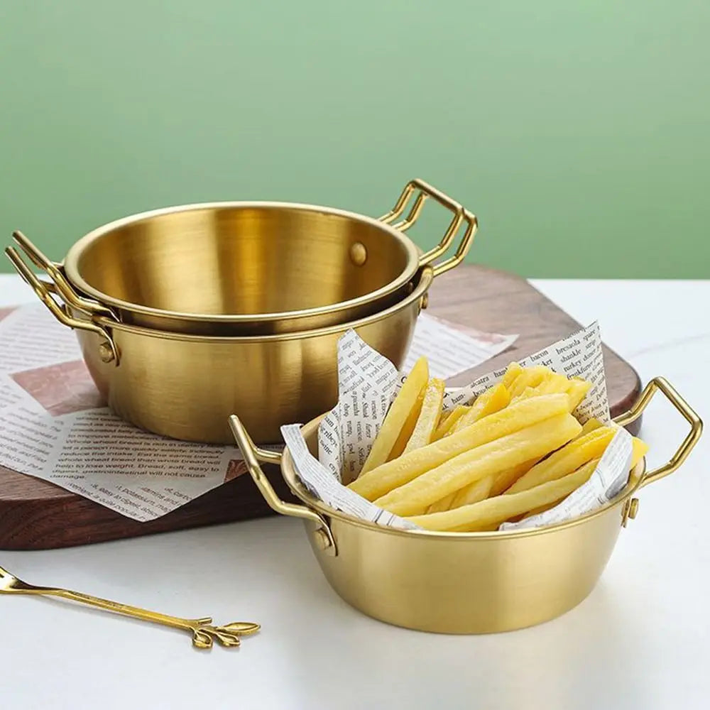 Stainless Steel Bowl with Handle – Korean Rice & Sauce Bowl Serving Bowl Nixie