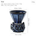 Kiln-Glazed Ceramic Espresso Cup & Saucer | 110ml Italian Style Ceramic Espresso Cup Nixie A