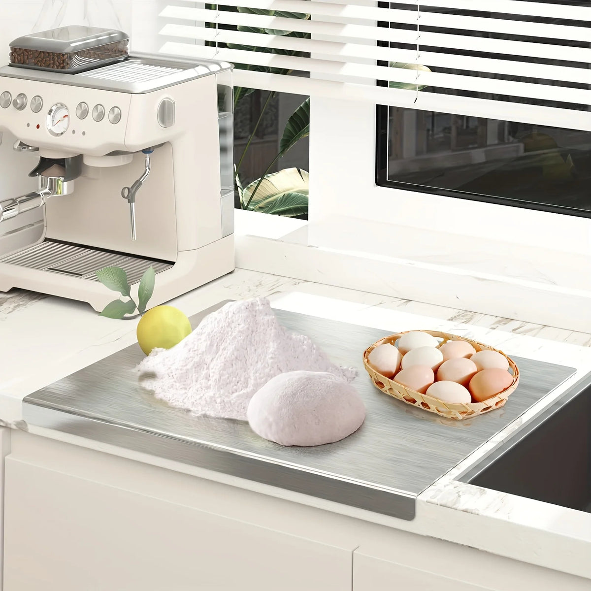 BEQ Stainless Steel Cutting Board – Heavy Duty Non-Slip