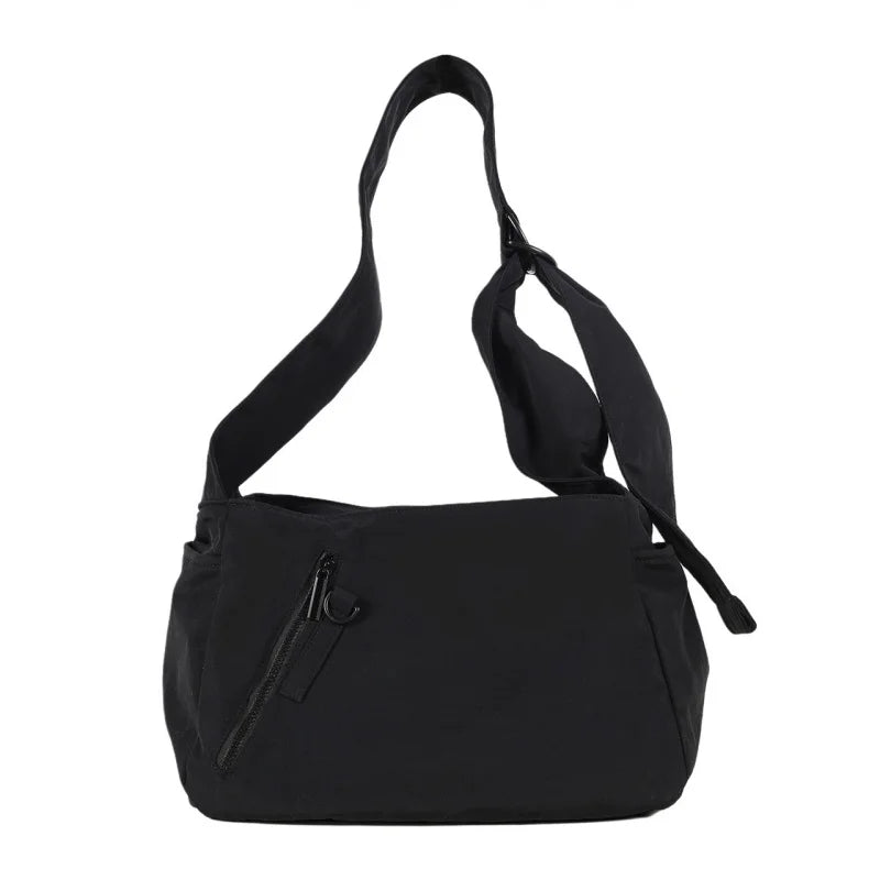 Unisex Large Crossbody Bag – Wide Strap Nylon Messenger Bag Crossbody Messenger Bag Nixie