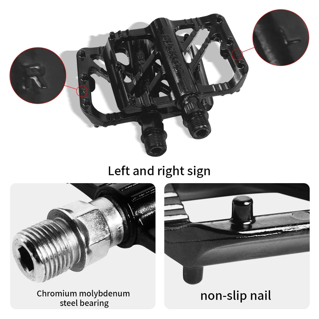Aluminum Flat Bike Pedals MTB & Road – R36 R27 M29 DU Bearing Flat Bike Pedals Nixie