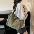 Nixie Corduroy Tote Bag – Large Women's Shoulder Commuter Bag Corduroy Tote Bag Nixie Green