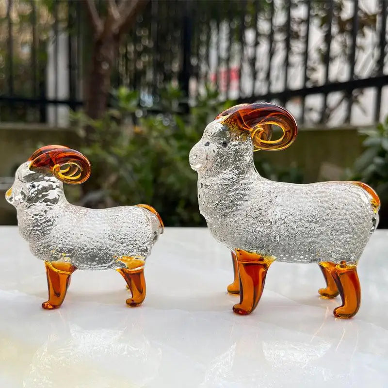 Crystal Sheep Figurine 2027 Zodiac Statue Home Décor Ornament Zodiac Figurine Nixie
