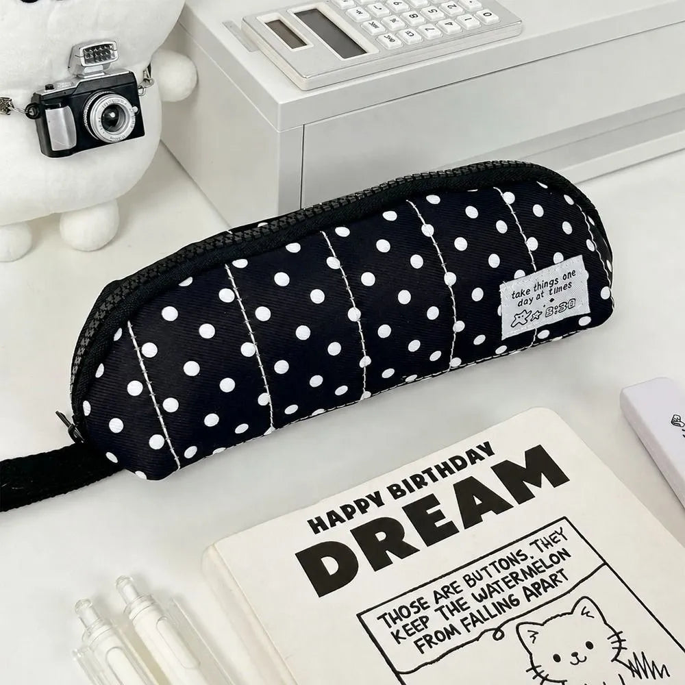Ocean Print Pencil Case – Large Capacity Zipper Pen Pouch Pencil Case Nixie Black White