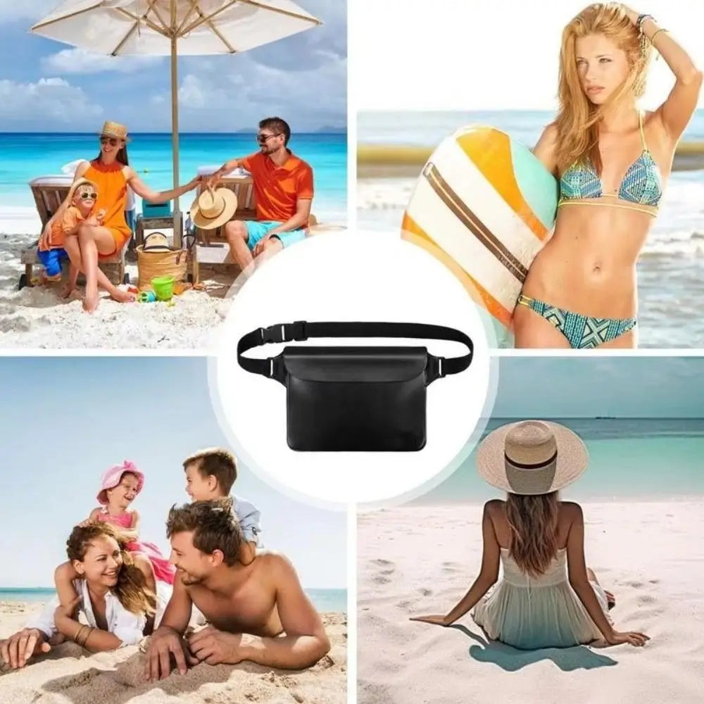 Transparent Waterproof Waist Bag – 3-Layer PVC Swimming Pack