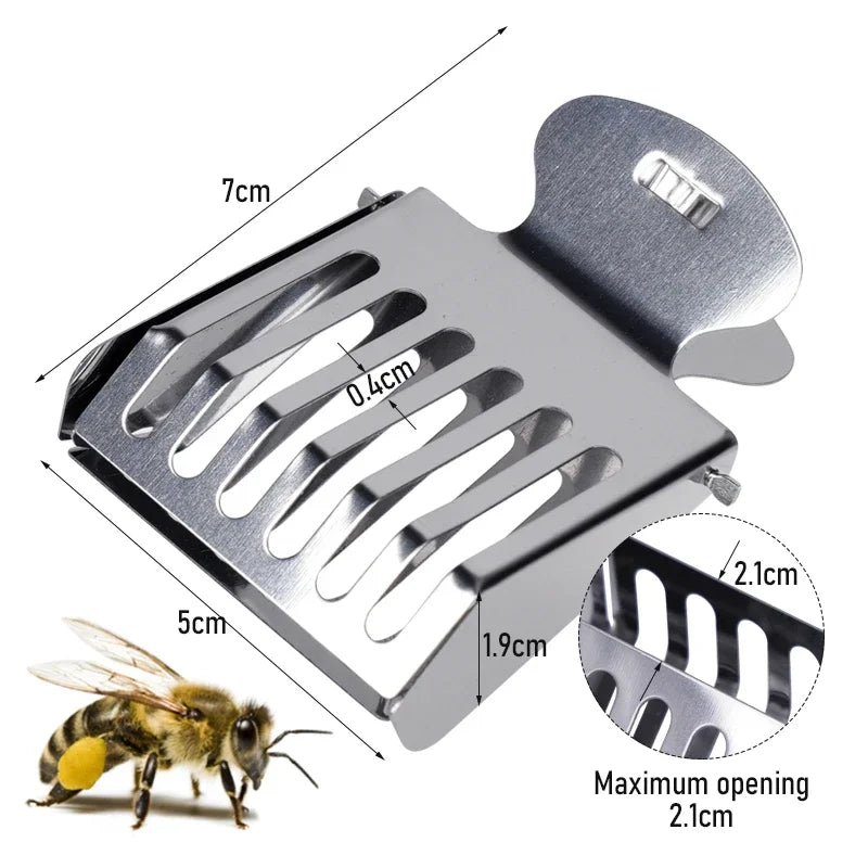 Bee Queen Catcher Clip Cage – Stainless Steel Beekeeping Tool Beekeeping Equipment Nixie