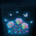 Glow-in-the-Dark Rose Toilet & Wall Decal Sticker | PVC Wall Decal Sticker Nixie Default Title