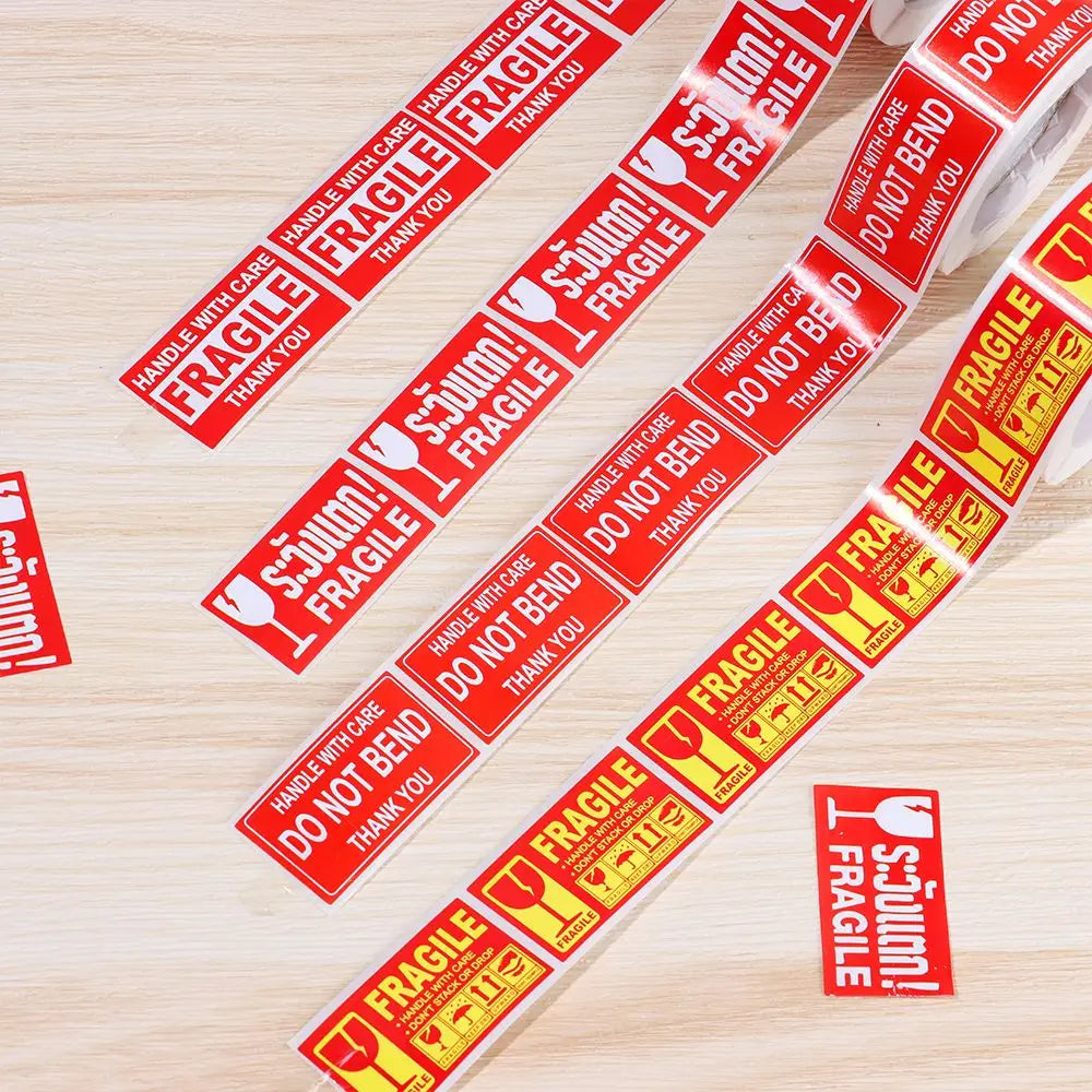 Fragile Handle With Care Warning Stickers 250pcs Roll Shipping Warning Stickers Nixie