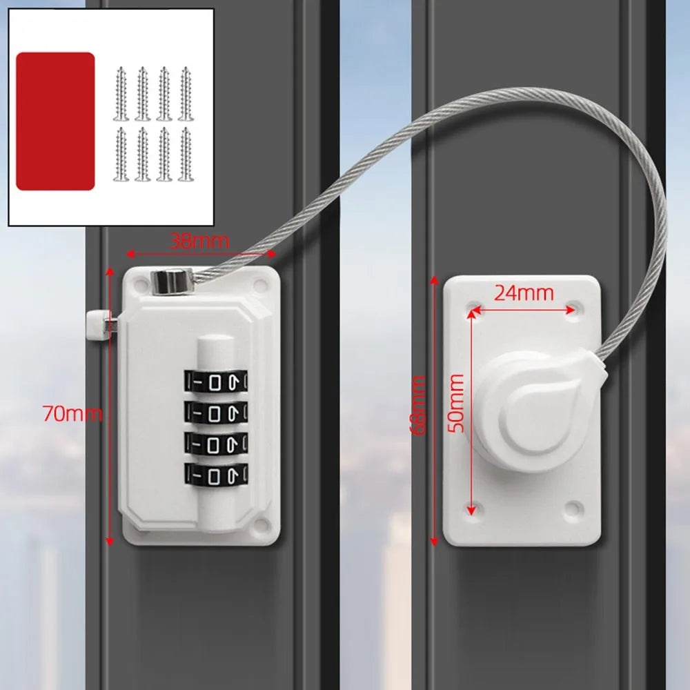 No-Drill Anti-Pinch Child Safety Lock for Windows & Cabinets
