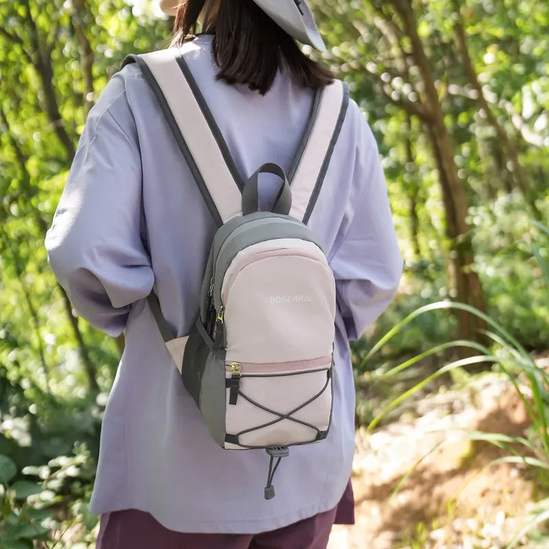 Nixie Color-Block Mini Backpack – Lightweight Hiking Travel Bag Mini Backpack Nixie