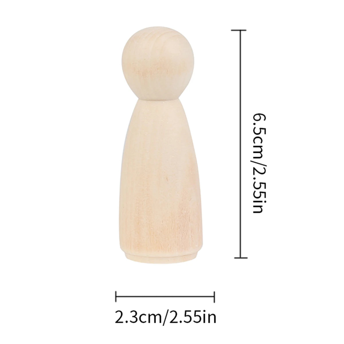 Wooden Peg Dolls Unpainted Unfinished DIY Figures 5/10/20 Pcs DIY Wooden Craft Dolls Nixie