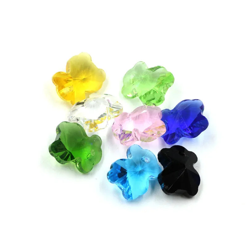 Crystal Heart Pendants & Faceted Glass Beads for DIY Jewelry
