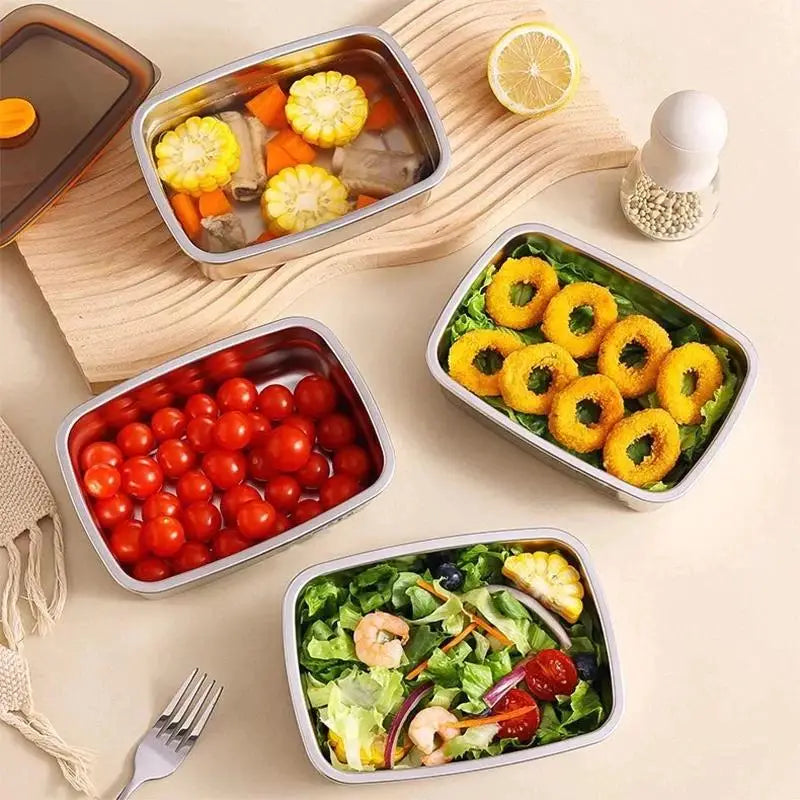 Stainless Steel Leakproof Lunch Box 600/1000/1500ml Food Container Lunch Box Container Nixie