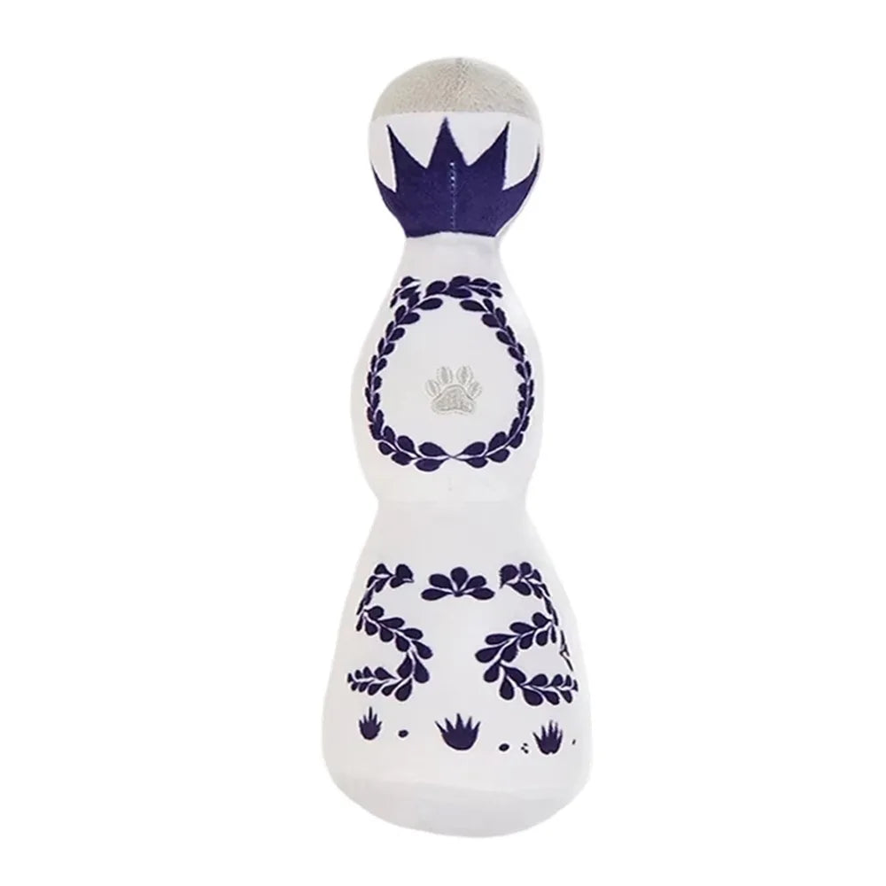 Squeaky Bottle Shape Dog Chew Toy – Soft Plush for Small Dogs