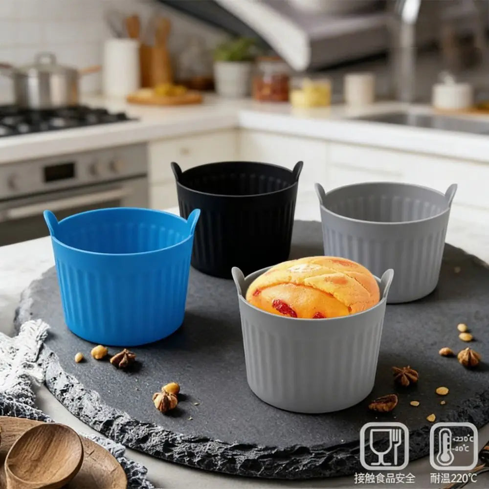 6-Piece Nonstick Silicone Cake Molds – Food Grade Baking Cup Set Silicone Baking Molds Nixie