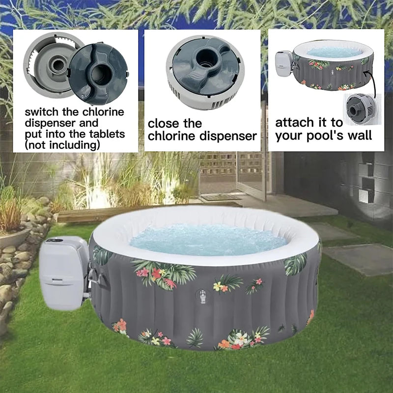 Chlorine Dispenser for Hot Tub & Spa – Lay-Z-Spa Compatible Pool Chemical Dispenser Nixie